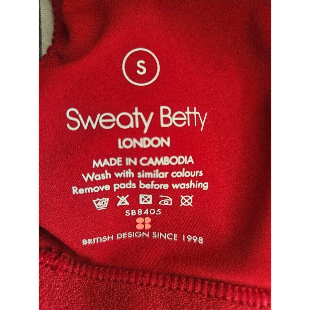 Sweaty Betty Asymmetric Sculpt Sports Bra Red One Shoulder Size Small - Picture 4 of 4